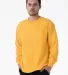 Los Angeles Apparel 1810GD L/S Pocket Crew 6.5oz in Gold front view