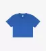 Los Angeles Apparel 23302 FINE JERSEY S/S CROP T in Royal blue front view