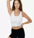 Los Angeles Apparel 3380GD Cotton Spandex 2x1 Rib  in White front view