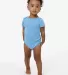 Los Angeles Apparel 40001 BABY RIB INFANT S/S ONES in Baby blue front view