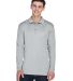 8405LS UltraClub® Adult Cool & Dry Sport Long-Sle in Grey front view