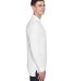 8405LS UltraClub® Adult Cool & Dry Sport Long-Sle in White side view