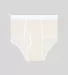 Los Angeles Apparel 44015 Baby Rib Brief in Creme/white front view