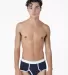 Los Angeles Apparel 44015 Baby Rib Brief in Navy/white front view