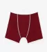 Los Angeles Apparel 44043 Baby Rib Boxer Brief in Cranberry front view