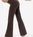 Los Angeles Apparel 8300GD Garment Dye Yoga Pant in Chocolate front view