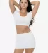 Los Angeles Apparel 83072GD Garment Dye Micro Crop in White front view