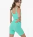 Los Angeles Apparel 8382 Cotton Spandex Bike Short in Mint front view