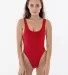 Los Angeles Apparel B310GD GD Tank Thong Bodysuit in Classic red front view