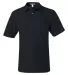 436 Jerzees Adult Jersey 50/50 Pocket Polo with Sp Black front view