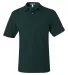 436 Jerzees Adult Jersey 50/50 Pocket Polo with Sp Forest Green front view