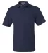 436 Jerzees Adult Jersey 50/50 Pocket Polo with Sp J. Navy front view