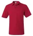 436 Jerzees Adult Jersey 50/50 Pocket Polo with Sp True Red front view