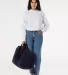Los Angeles Apparel BD12 Oversize Bull Denim Bag in Navy front view