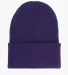 Los Angeles Apparel BEANIE Classic Cuff Beanie in Mulberry front view