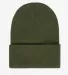 Los Angeles Apparel BEANIE Classic Cuff Beanie in Olive front view