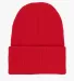 Los Angeles Apparel BEANIE Classic Cuff Beanie in Red front view