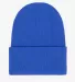 Los Angeles Apparel BEANIE Classic Cuff Beanie in Royal blue front view
