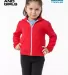 Los Angeles Apparel F1097 Toddler  Poly Cotton Zip in Red front view