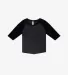 Los Angeles Apparel FF0053 Infant 3/4 Slv Ply Ctn  in Heather black/black front view