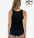 Los Angeles Apparel FF08 50/50 Poly Cotton Tank in Black front view