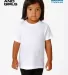 Los Angeles Apparel FF1001 Toddler Ply Ctn S/S T in White front view