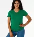 Los Angeles Apparel FF3001 S/S  Cotton-Poly Tee 3. in Kelly front view
