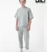 Los Angeles Apparel HF04GD Heavy Fleece Sweatpant  in Sage front view