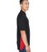 8406 UltraClub® Adult Cool & Dry Sport Two-Tone M in Black/ red side view