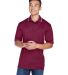 8406 UltraClub® Adult Cool & Dry Sport Two-Tone M in Maroon/ white front view