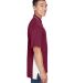 8406 UltraClub® Adult Cool & Dry Sport Two-Tone M in Maroon/ white side view