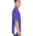 8406 UltraClub® Adult Cool & Dry Sport Two-Tone M in Purple/ white side view