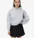 Los Angeles Apparel HF-19 Heavy Fleece Cropped Hoo in Ash front view