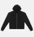 Los Angeles Apparel IMP1010FL 10oz Fleece Zip Up H in Black front view