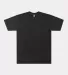 Los Angeles Apparel IMP1801FL S/S Grmnt Dye Crew N in Vintage black front view