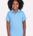 437Y Jerzees Youth 50/50 Jersey Polo with SpotShie in Light blue front view