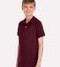 437Y Jerzees Youth 50/50 Jersey Polo with SpotShie in Maroon side view