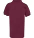 437Y Jerzees Youth 50/50 Jersey Polo with SpotShie Maroon back view