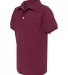 437Y Jerzees Youth 50/50 Jersey Polo with SpotShie Maroon side view