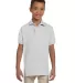 437Y Jerzees Youth 50/50 Jersey Polo with SpotShie Ash front view