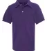 437Y Jerzees Youth 50/50 Jersey Polo with SpotShie Deep Purple front view