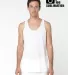 Los Angeles Apparel PT408 SUBLIMATION TANK in White front view
