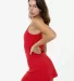 Los Angeles Apparel RHR318GD Hvy Rib Spaghetti Min in Cherry red front view