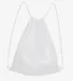 Los Angeles Apparel RNF09 Nylon Drawstring Backpac in White front view