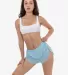 Los Angeles Apparel RNF304 Women's Nylon Taffeta S in Sky blue front view