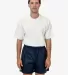 Los Angeles Apparel RNF412 Nylon Taffeta Wide Shor in Midnight navy front view