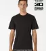 Los Angeles Apparel TL20001 S/S Fine Jersey Crew T in Black front view