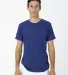 Los Angeles Apparel TR01 S/S Tri Blend Crew Neck in Tri-indigo front view