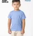 Los Angeles Apparel TR1001 TODDLER TRIBLEND S/S TE in Athletic Blue front view
