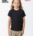 Los Angeles Apparel TR2001 KIDS TRIBLEND S/S TEE in Tri-black front view